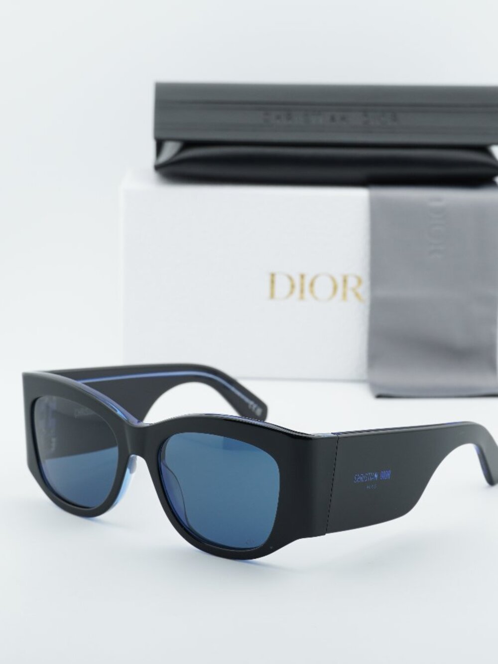 Dior DIORNUIT S1I 17B0 Square Sunglasses - Black / Blue